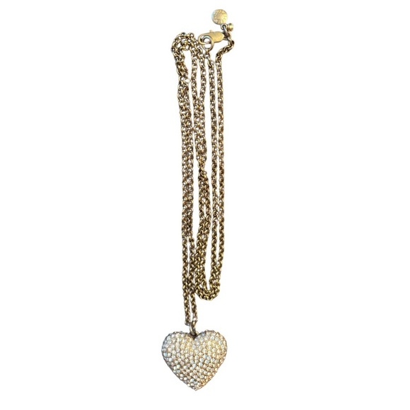 J. Crew Pave Heart Necklace - Picture 2 of 4